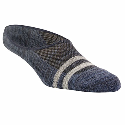 Cushioned Men's No Show Socks Non Slip Liners 6 Pair by Weatherproof Size 6-12, Black / Blue3