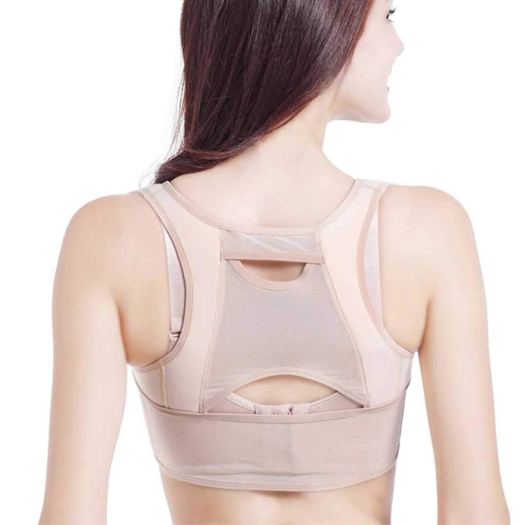Corrector de Postura Invisible para Espalda, Cinturón de Extensión de Soporte de Hombro Ajustable para Mujeres (Tamaño: Medio-M) Hecho a Mano Luna Llena caritativa