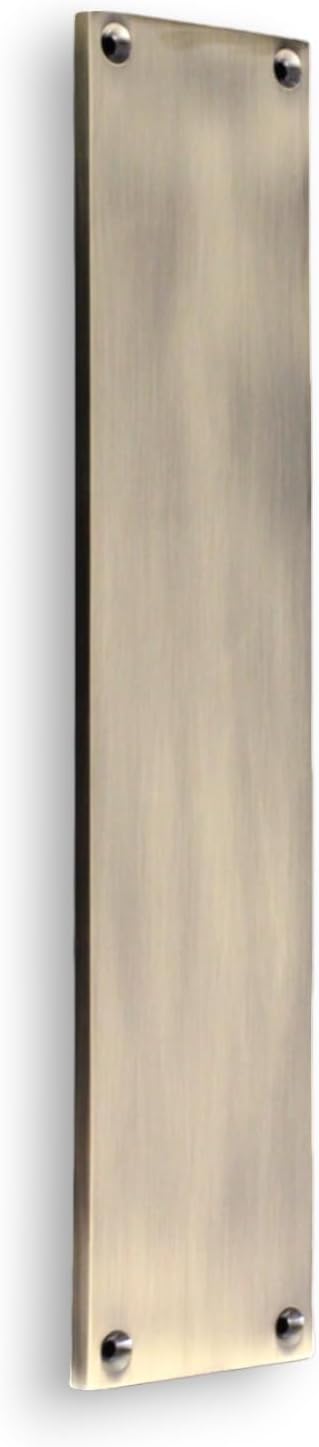Infinity Decor Antique Brass Victorian Design Finger Push Plate Brass Door Protector 300 x 75mm - for Interior and Exterior Doors