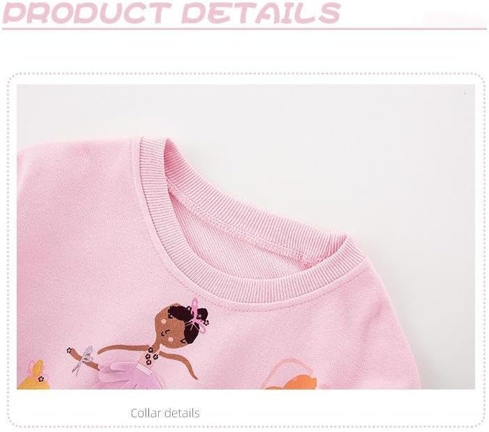 Winzik Toddler Sweatshirt Kids Baby Girls Christmas Sweatshirt Crewneck Pullover Long Sleeve Sweatshirts 1-7 Years 3