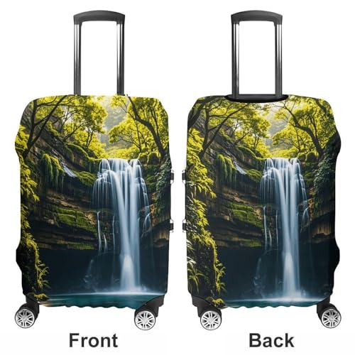 Waterfall Luggage Cover, Washable Elastic Suitcase Cover Protector Fit 18-32 Inch Luggage3