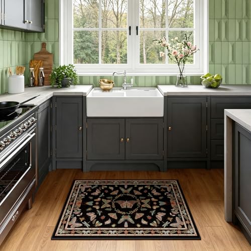 Tapete decorativo negro 2x3 pies lavable Unirea miniatura 2