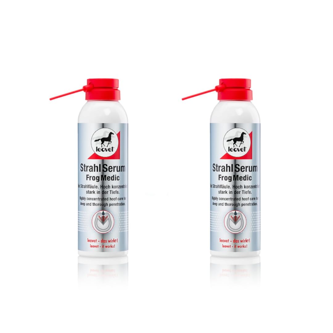 Leovet Strahlserum Frog Medic | Doppelpack | 2 x 200 ml | Hufpflege für Pferde | Mit Teebaumöl & Kiefernholzextrakt