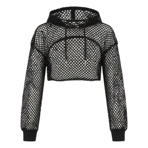 Cubrebaños de Malla para Mujer con Capucha, Ligeros y Transparentes, Ideales para la Playa o un Look Casual y Transpirable, diseño Amplio Tipo túnica, Festival y Arena, Secado rápido