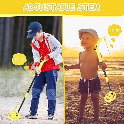 Image of OMMO Metal Detector, Adjustable 27.5 inch-37.8 inch Metal Detector for Kids with Intuitive LCD Display, Lightweight Kids Metal Detectors with 6 inch Search Coil for Exploration Outdoor