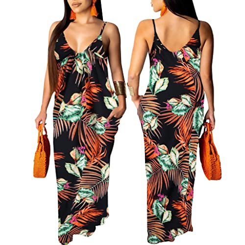 Image of SheKiss 2026 Women's Casual Summer Floral Long Maxi Dresses Floor Length Sleeveless Plus Size Sundresses