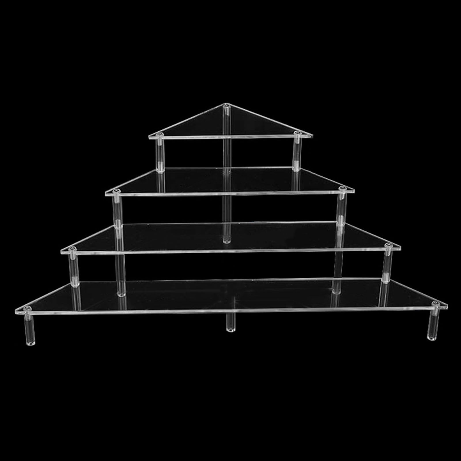 Msioytog Practical Multi Tiers Acrylic Clear Shelf for Lotions and Decorations TransparencyCupcakes Stand Home Storage Rack Clear Shelf Risers
