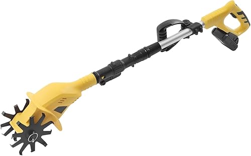 Cultivador de cultivador inalámbrico, 20 V 250 rpm, cultivador de jardín eléctrico alimentado por batería, 6.7 pulgadas de ancho de labranza,