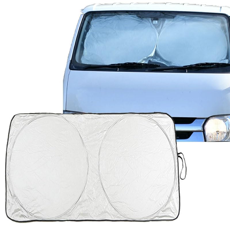 フロントサンシェード 車用遮光マジカルシェード 断熱 日よけ...
