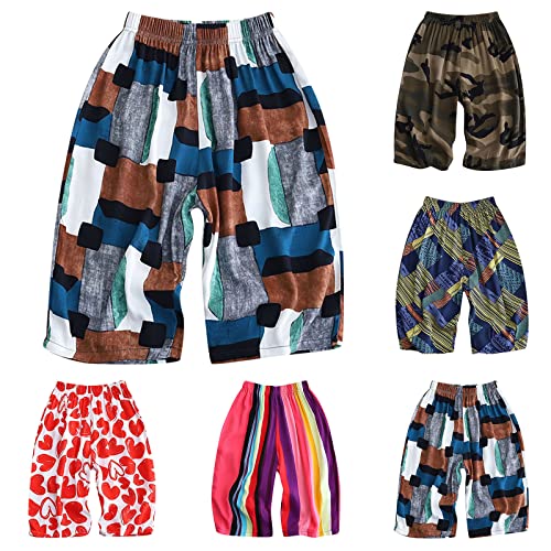 Moonker Toddler Girls Baggy Wide Leg Pants Straight Elastic Waist Plaid Striped Trousers Summer Daily Casual2