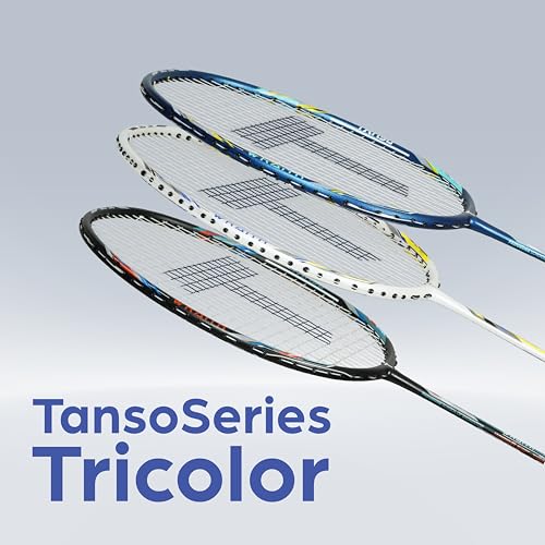 Image of TANSO Wraith Strung Badminton Racket (32 Lbs Tension, Recommended by Padukone School of Badminton, 77 Grams Ultra Light Weight Full Carbon Fiber with Premium Strings and Full Racquet Cover)