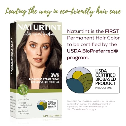 Image of Naturtint 3WN Radiant Nature Dark Brown Permanent Hair Color (Pack of 1), Ammonia Free, Vegan, Cruelty Free, up to 100% Gray Coverage, Long Lasting Results (Packaging may vary)
