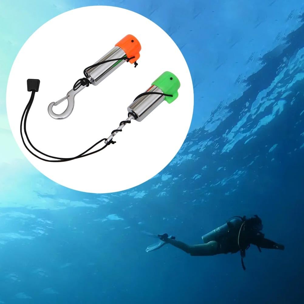 Scuba Diving Rammelaar - Duiken Shaker, Aluminiumlegering Onderwater Shaker | Draagbaar Onderwater Communicatie Apparaat, Noise Maker Signal Bell Duiken Stok met Clip, Duiken Shaker voor Duiken Scuba