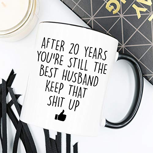 Younique Designs 20 Year Anniversary Coffee Mug For Him, 11 Ounces, 20Th Wedding Anniversary Cup For Husband, Twenty Years, Twentieth Year, 20Th Year #TOP2