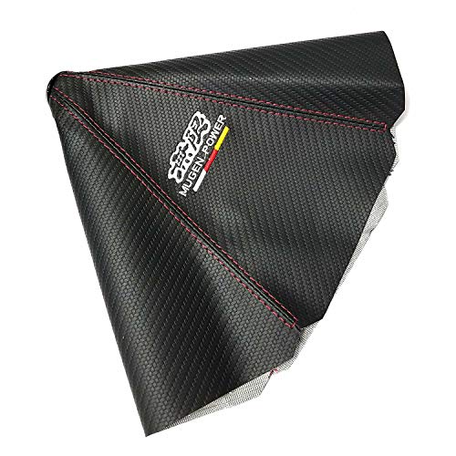 Mugen Shift knob Shifter Boot Cover MT/at Carbon Look w/Red Stitches for Honda Acura
