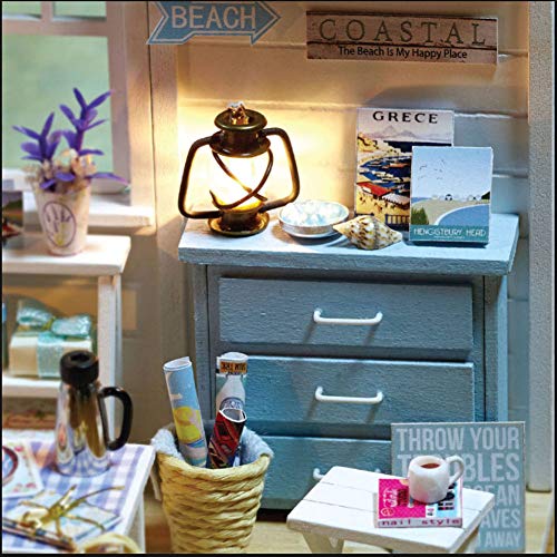 Puppenhaus DIY Miniatur Kit Weihnachten Tiny House Bausätze Mini Holzhaus Spielzeug Möbel und Zubehör für Erwachsene – Bild 5