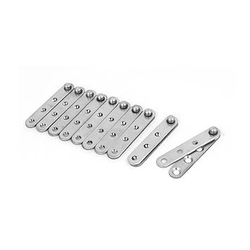 ELECTROPRIME Drawer Window Fittings 360 Degree Rotable Door Pivot Hinges Silver Tone 10 Pcs