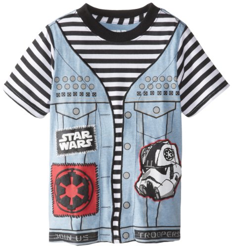 STAR WARS Boys 2-7 Punk Vader Juvy Tee, As Shown, Medium