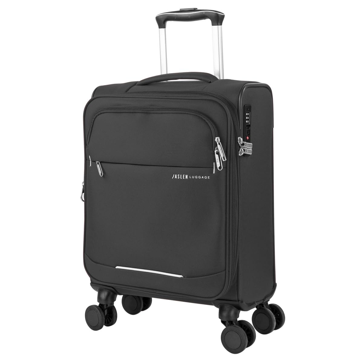 JASLEN - Valigia 55x40x20 Trolley Bagaglio a Mano. Valigie per i Tuoi Viaggi in Cabina. Trolley Bagaglio a Mano. Materiale EVA Polyester Resistente e Super Leggero, Nero