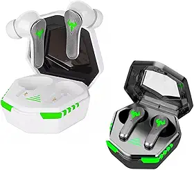 Fones de Ouvido Sem Fio Bluetooth Gamer com Microfone Embutido TWS IPX5 Intra Auricular Com Cancelamento de Ruido