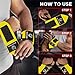 TECEUM Weightlifting Wrist Wraps with Thumb Loop – Yellow – Beast Mode – 18 inch – Heavy-Duty Workout Wrist Support & Protection – Ideal for Powerlifting, Strength Training, Bodybuilding