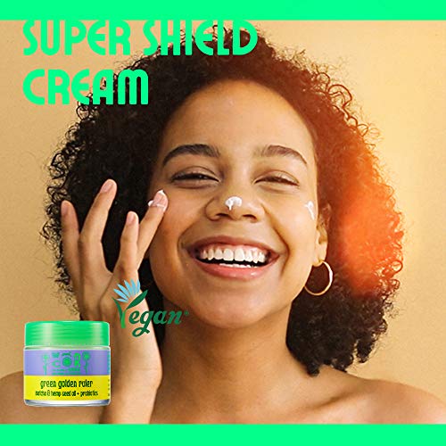 CHASIN' RABBITS Green Golden Ruler Face Moisturizer Cream | Korean Skin Care Moisturizer Face Cream with Green Tea Extract & Probiotics | Vegan Intensive Moisturizing & Nourishing (2.53 fl oz)