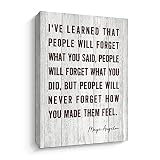 Maya Angelou Quotes Wall Art Motivational Canvas Print Home Office Wall Decor (Motto-D)