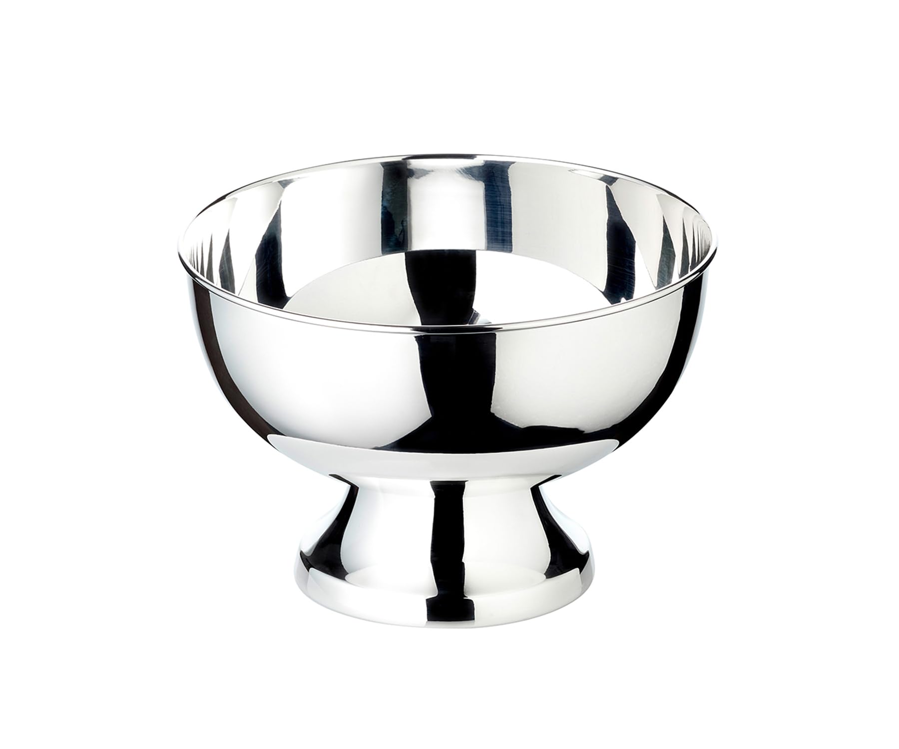 EDZARD Caviarera con inserto de cristal Palma, Bol para caviar plateado con peso, diámetro 19 cm