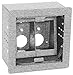 Hubbell HBLSHA2BSS Shadow Box, 2 Gang, Brushed Stainless Steel, Office White