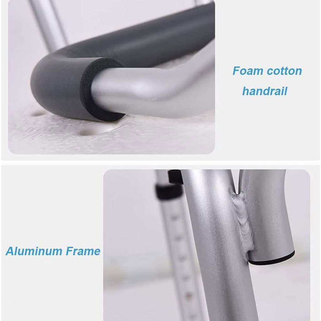 Foldable Commode/Shower Chair Shower Chair for Elderly,Wide Seat,Height Adjustable with Back and Handles Shower Stool Bench Non-Slip Feet,Elderly Pregnant Women Toilet Alternative Chair (Color : A)