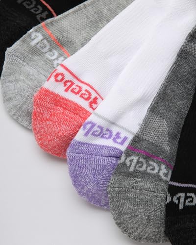 Reebok Womens Low Cut Socks - 12 Pack Moisture Wicking Breathable Athletic Ankle Socks for Women with Heel Tab (Sizes 4-10)4