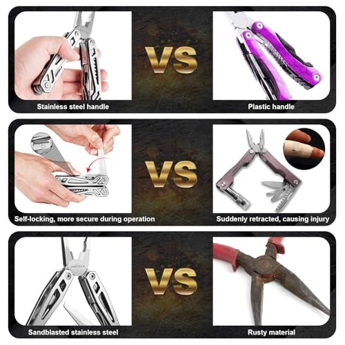 Wetols WE-182 Multitool Needle Nose Pliers,21-In-1 Stainless Steel Multi Tool Pocket Knife thumb #6