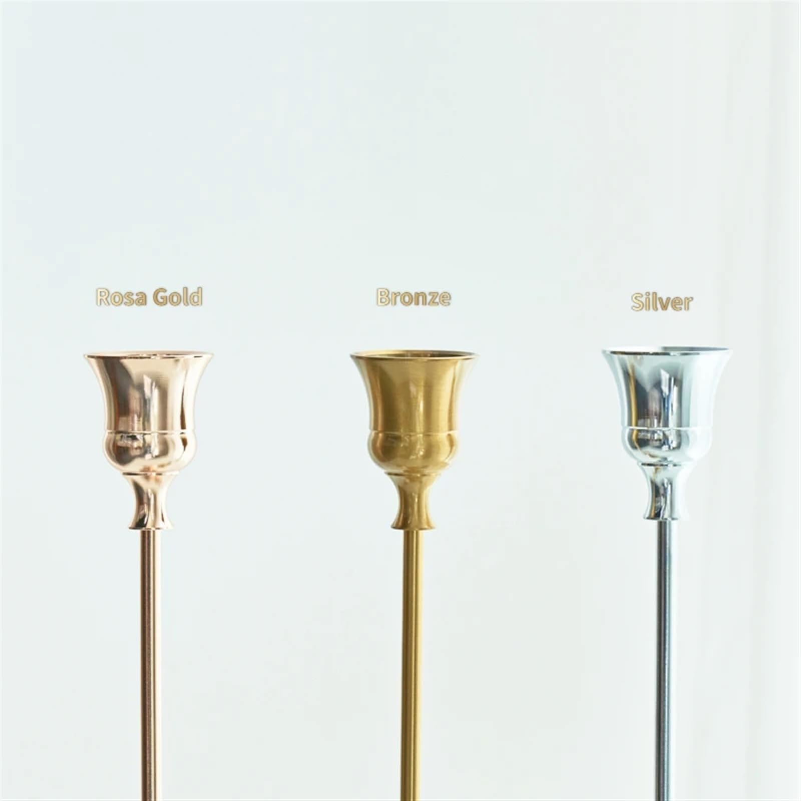 Kerzenhalter Stabkerzenhalter 3-teiliges Kerzenständer-Set aus Messing/Gold/Schwarz, Kerzenständer-Set for Hochzeitstische, dekorative Kerzenständer for Partys, Abendessen(Style1)