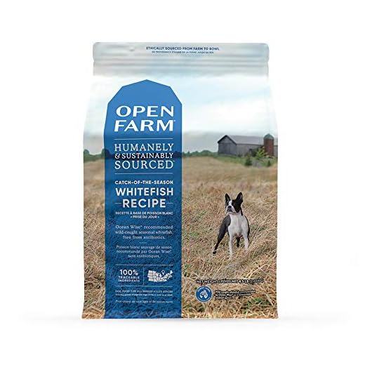 Open Farm Catch-of-The-Season Whitefish Grain-Free Dry Dog Food, Sustainably Caught Fish Recipe with Non-GMO Superfoods and No Artificial Flavors or Preservatives, 4.5 lbs