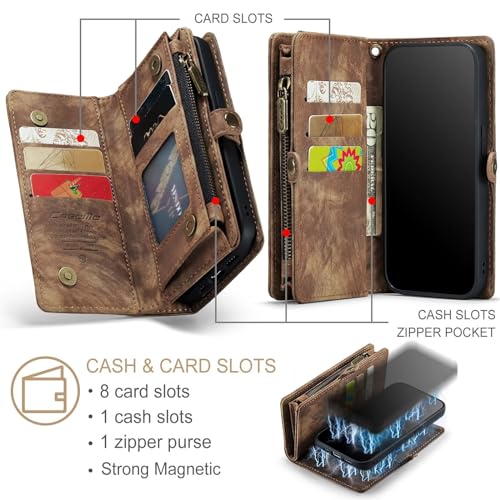 Coque iPhone 15 Plus pochette portefeuille cuir pour vos deplacements