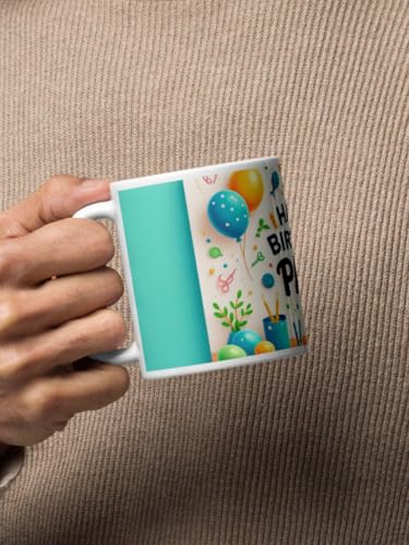 Image of Better Gift Flowers Happy Birthday Papa Customized Mug, Round Shaped Multicolor Themed Coffee Mugs, Mug for Gifting, Gifting Items for Family, Friends & Closed Ones