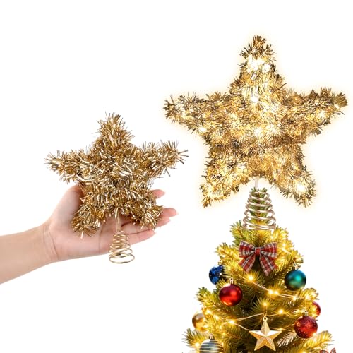 Christbaumspitze Tinselstern, Vintage Weihnachtsdekoration, Mini...