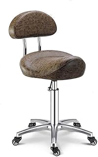 Hidráulica ajustable balanceo de una silla de heces, ergonómico profesional Redacción taburete con respaldo, con base pesada deber metal 5 ruedas, de la Clínica de Odontología Spa Masaje salones de es