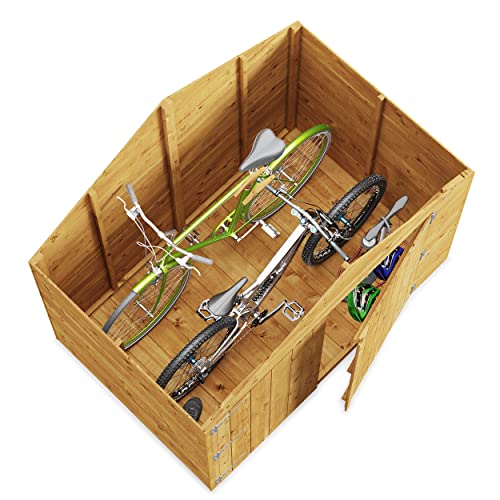 BillyOh Tongue and Groove Apex Bike Store, Mini Master Bike Shed with Floor and Roof (4X6) - Image 4
