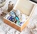 CRYSTALYA Calming Large Sleep Crystals and Healing Stones in Wooden Gift Box + 50pg EBOOK, Stress and Anxiety Relief - Amethyst, Lepidolite, Fluorite, Smoky Quartz, Selenite, Sage, and Info Guide