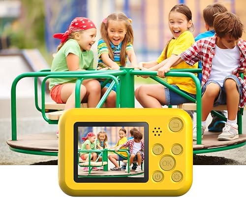 SJCAM FunCam Çocuklar için Fotoğraf Makinesi ve Kamera 1080p 12MP 2'' HD Ekran Çerçeveler ve Komik Filtreler Snake ve Tetris Oyunları Otomatik Kapanma Zamanlayıcı Hızlandırılmış Çekim Tavşan - Görsel 4