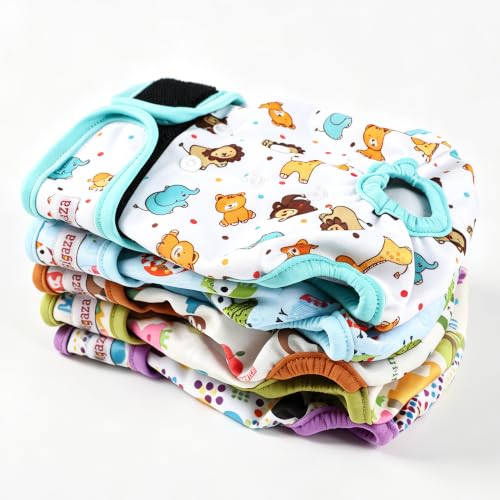Image of Washable Reusable Female Dog Diapers(5 Pack) Small Medium Large Doggie Puppy & Doggy Dog Diaper, Period Panties in Heat Animals Small