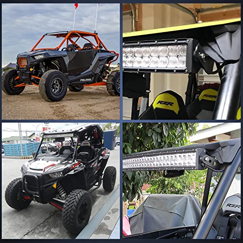 Image of Nilight - 90039B 30-32 Inch Upper LED Light Bar Roof Mount Brackets for UTV POLARIS RZR 900 1000 800, 2 Years Warranty, Black, 2PCS