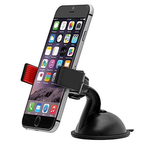 Auto Mount, HAWEEL ® universale parabrezza auto culle per Smart Phone, Apple iPhone 6 /Plus / 5S / 5C / 4 / 4S / 3G, Samsung Galaxy S6 / S5 / S4, Galaxy Nota 4, Motorola Droid RAZR / MAXX, HTC EVO 4G, HTC uno X, LG Revolution, supporto GPS