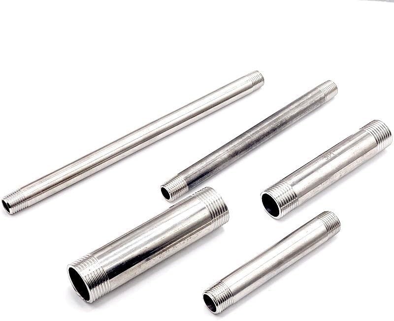 1個 1/8インチ 1/4インチ 3/8インチ 1/2インチ 3/4インチ 1インチ オスねじ ロングニップル 304 ステンレスス