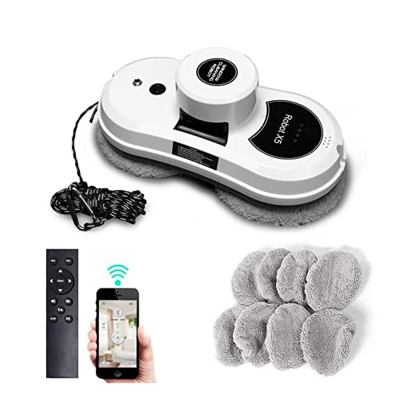Robot-Limpiacristales-Sophinique-Robot-de-Limpieza-de-Ventanas-Limpiador-de-Ventanas-Control-Remoto-y-operacion-Bluetooth-12piezas-Panos-de-Limpieza