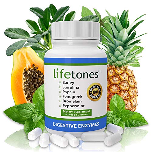 Lifetones Daily Digestive Enzymes - Vegan Formula for Better Digestion, Gas, Constipation Relief - Essential Digestive Health & Strong Immune System Support Supplement - Non-GMO Sugar Free - 60 Count