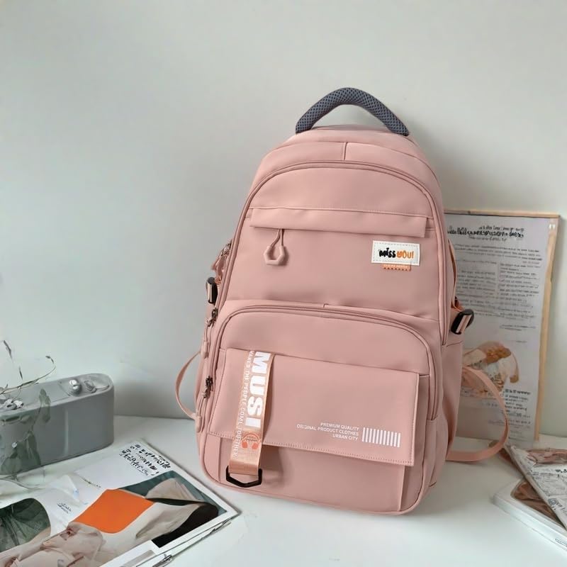 Backpack for Big Student,Cute Large BookBags for Teen Girls & College Students,Kawaii Women Daypack-Pink - Image 6