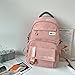 IAUGO Backpack for Big Student,Cute Large BookBags for Teen Girls & College Students,Kawaii Women Daypack-Pink