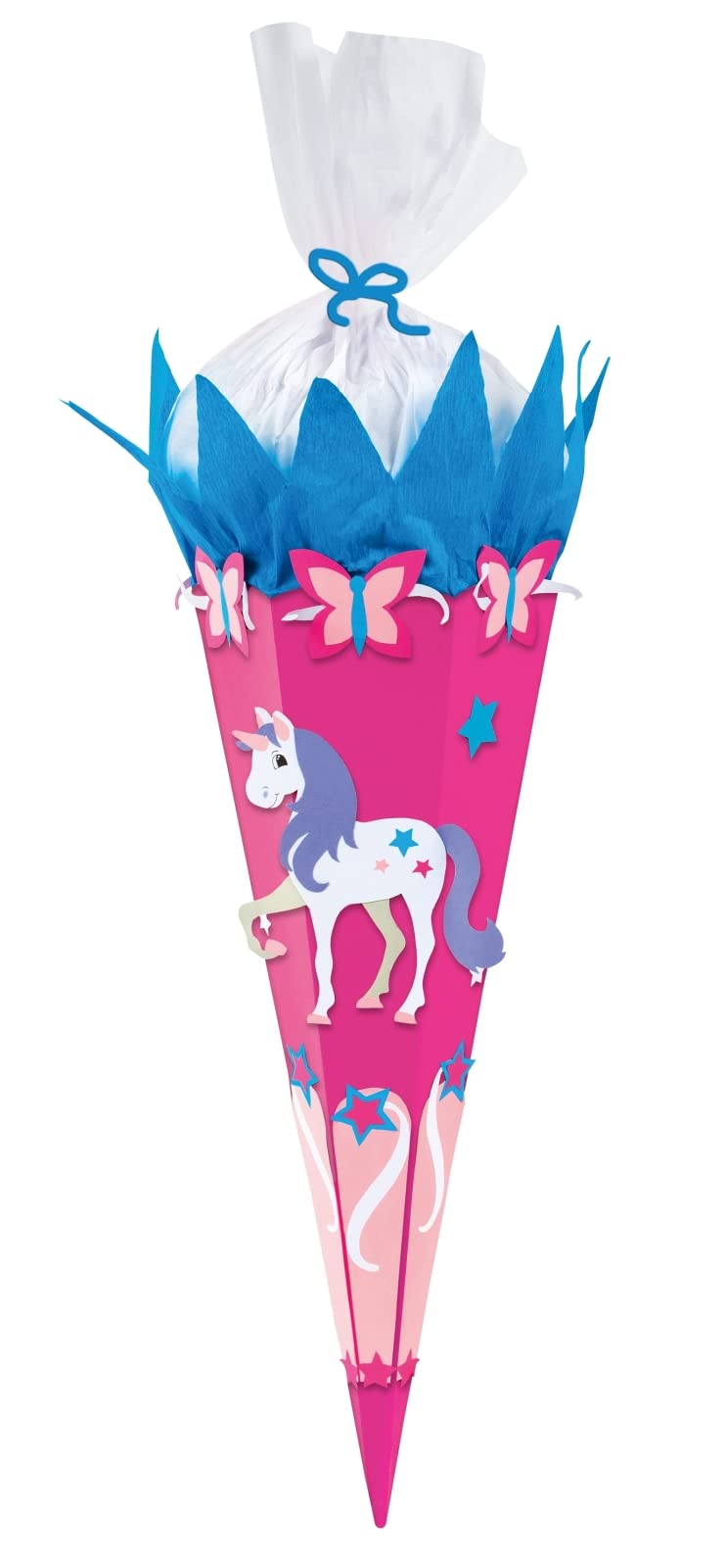 Goldbuch 97706 Schultüten-Bastelset Einhorn, pink, 70 cm, aus Karton